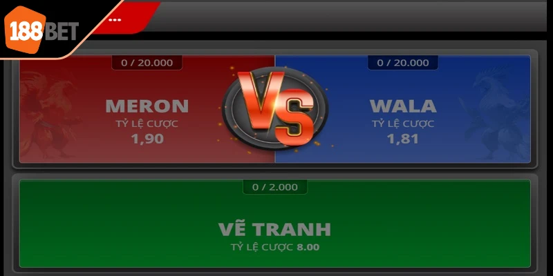 Kèo Wala là lựa chọn cược cho chiến kê yếu hơn trong trận