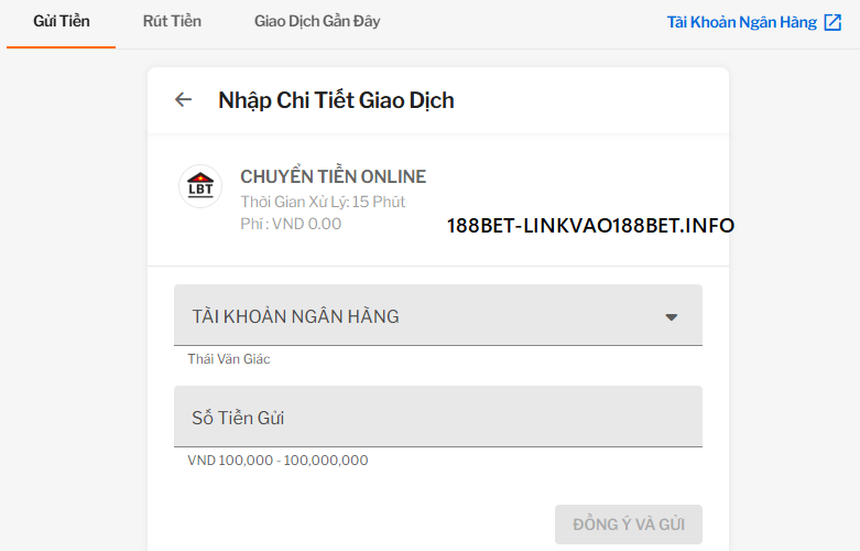 Nhập số tiền nạp 188bet Nhập số tiền nạp 188bet