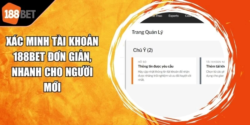 Xác Minh Tài Khoản 188BET